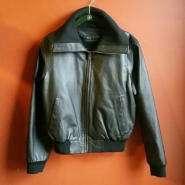 Pelle Moda Black Bomber Leather Jacket