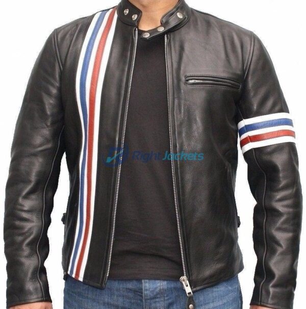 Peter Fonda Easy Rider Motorcycle Black Leather Jacket