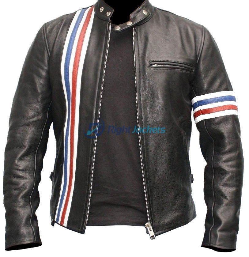 Peter Fonda Easy Rider Motorcycle Black Jacket - Right Jackets