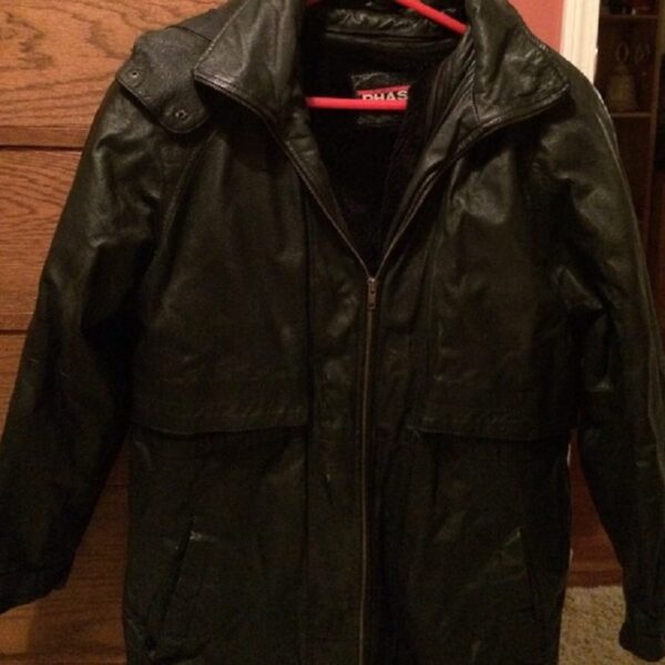 Phase 2 Black Heavy Leather Jacket