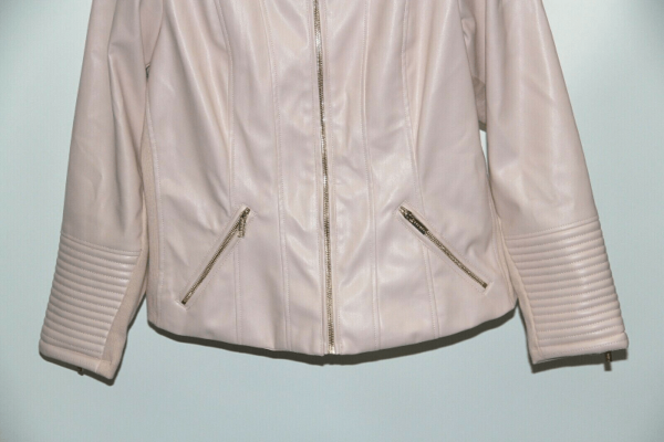 Plus Size Pinks Leather Jacket