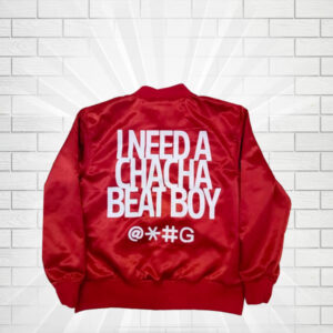 Red Cha Cha Beat Boy Bomber Jacket