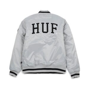 Reversible Silver Easy Huf Satin Jacket