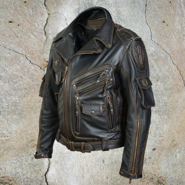 Road Wears By Buffalo Black Leather Jacket