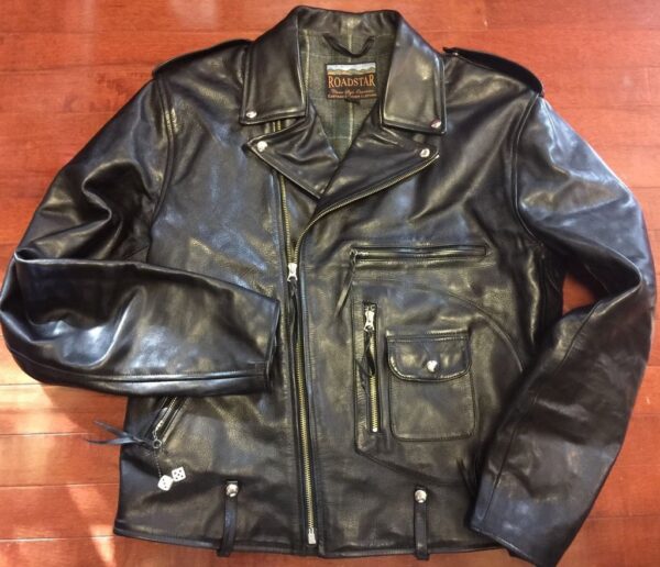 Roadstar Vintage Black Horsehide Buco Leather Jackets