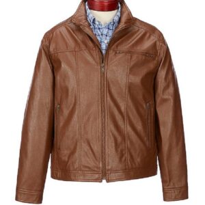 Roundtree And Yorke Brown Leather Jacket