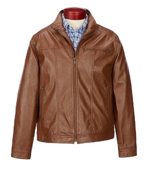 Roundtree And Yorke Brown Leather Jacket