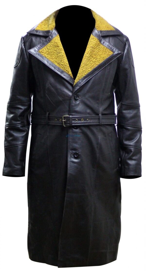 Ryan Gosling Blade Runner 2049 Black Long Leather Fur Coat