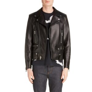 Saint Laurent Black Moto Leather Jacket