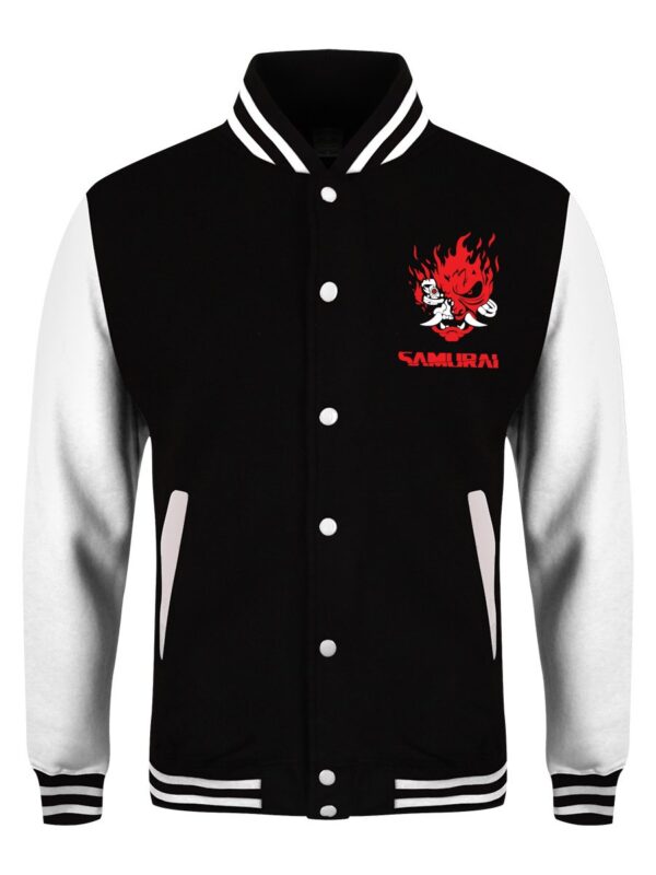 Samurai Logo Black Varsity Jacket