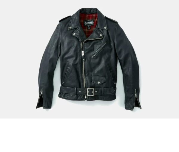 Schott Vintage Fitted Leather Motorcycle Jacket