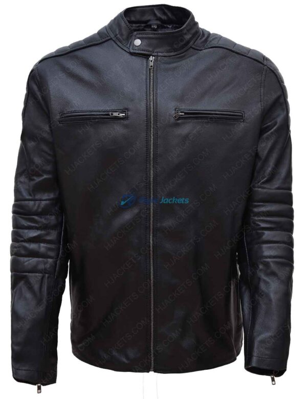 Scott Adkins Accident Man Mike Fallon Black Leather Jacket