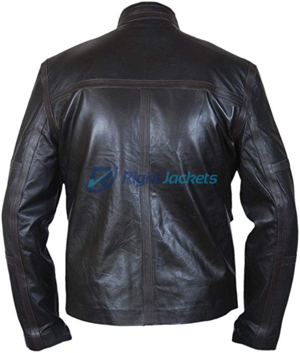 Sebastian Stan Bucky Barnes Black Leather Jacket