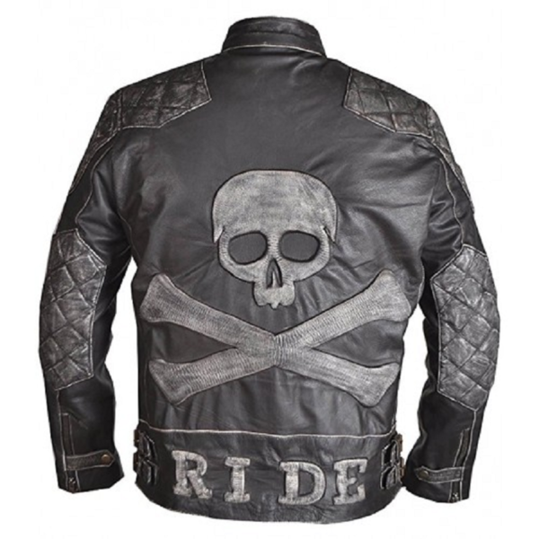 Skulls Leather Jacket 1