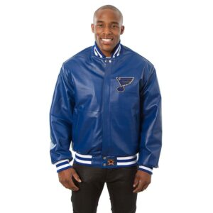 St Louis Blues Baseball Leather Jacket