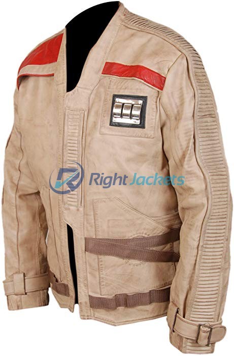 Star Wars The Force Awakens John Boyega Waxed Leather Biker Jacket