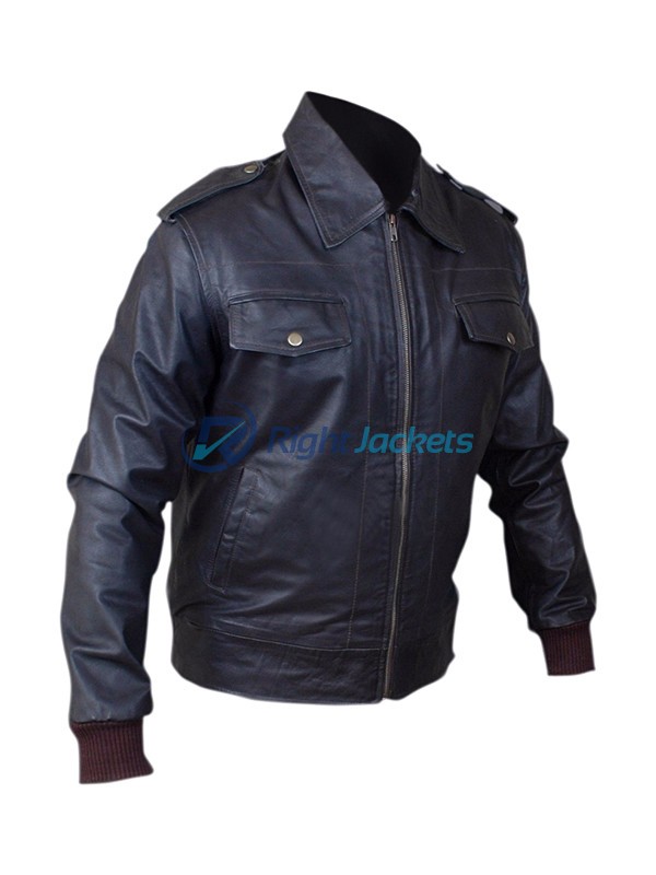 Steve Rogers Avengers Brown Stylish Biker Leather Jacket