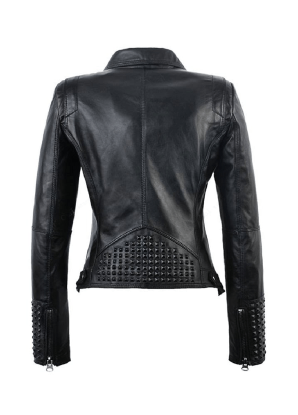 Studded Faux Leather Jacket
