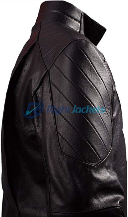 Superman Custumes Black Faux Leather Jacket