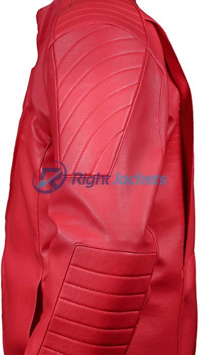 Superman Red Faux Leather Jacket