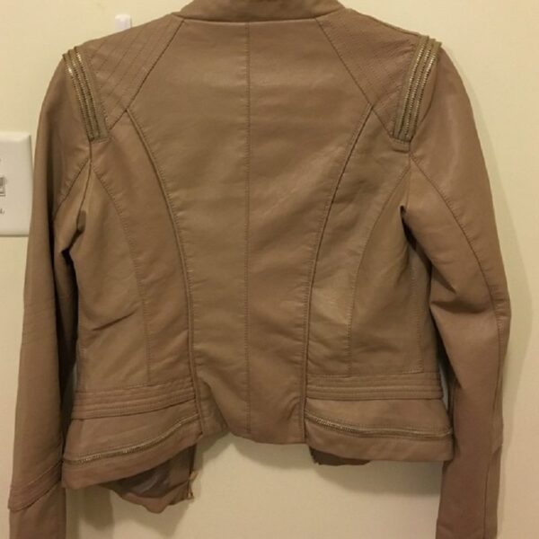 Tan Downtown Coalition Faux Leather Jackets