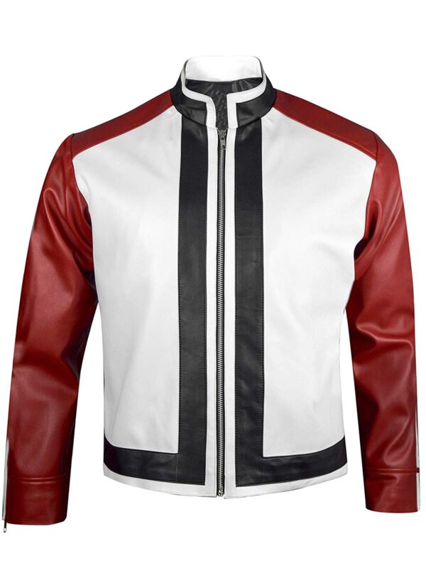 Terry Bogard King of Fighters Game Rock Howard Red & White Leather Jacket