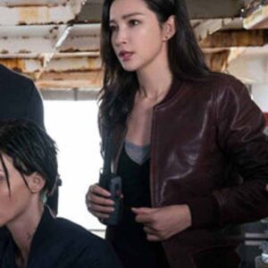 Bingbing Li The Meg Suyin Leather Jacket