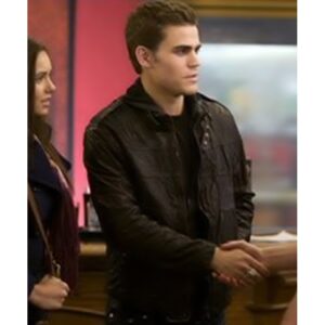 The Vampire Diaries Stefans Salvatore Black Leather Jacket