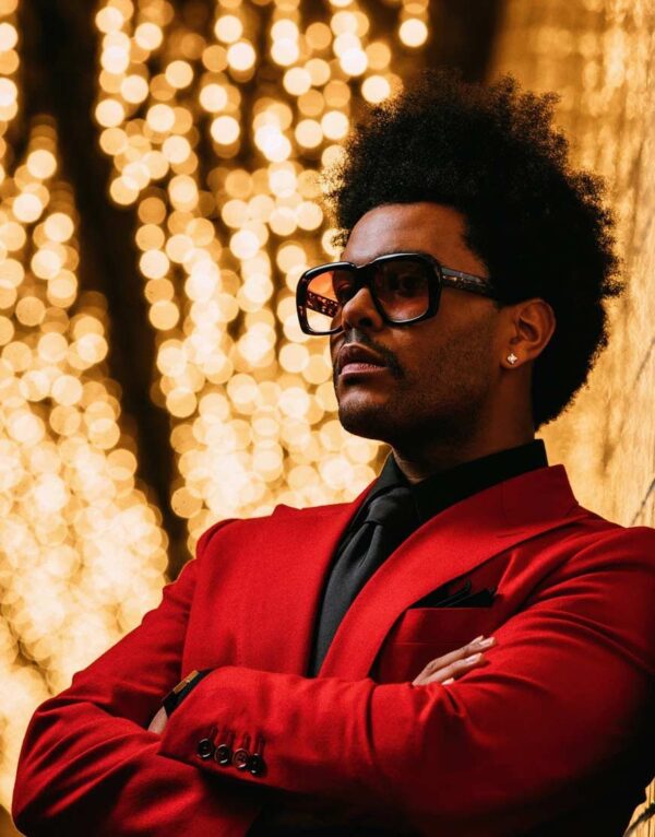 The Weeknd In Blinding Light Abels Makkonen Red Wool Blend Coat