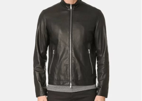 Theory Straightforward Style Leather Jacket