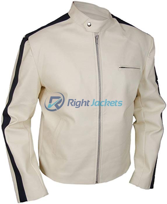Tobey Marshall Jacket Aaron Paul Need for Speed White Leather Jacket