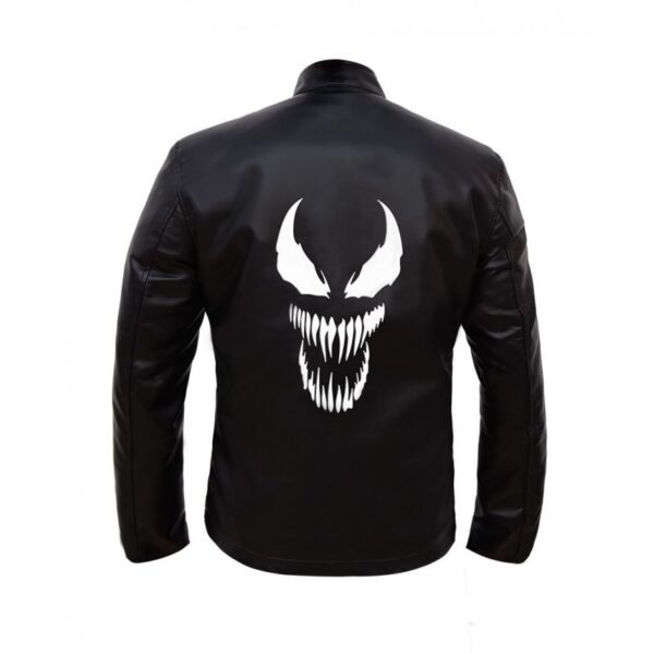 Tom Hardy White Spider Logo Leather Jacket
