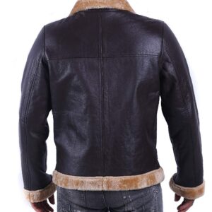 Toms Hardy Dunkirk Shearling Bomber Brown Jacket