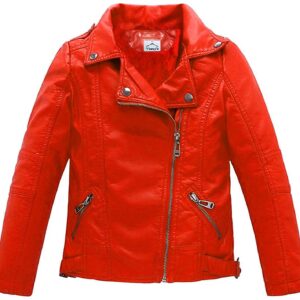 Trango Red Girls Kids Todller Leather Jacket