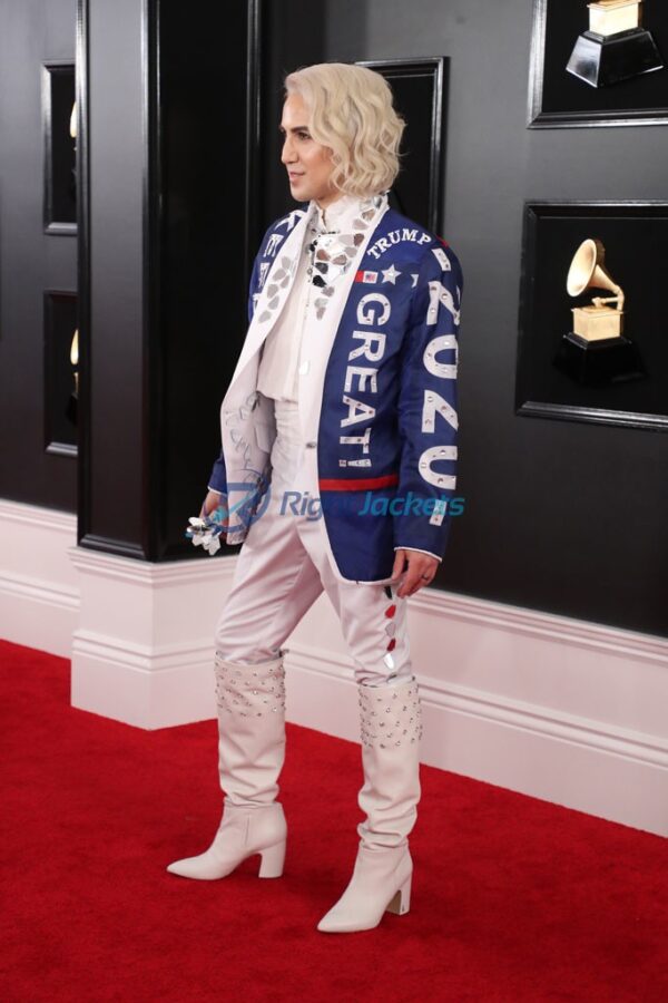 Custom Made Ricky Rebel Make America Great Again Grammy Awards Jacket Coat