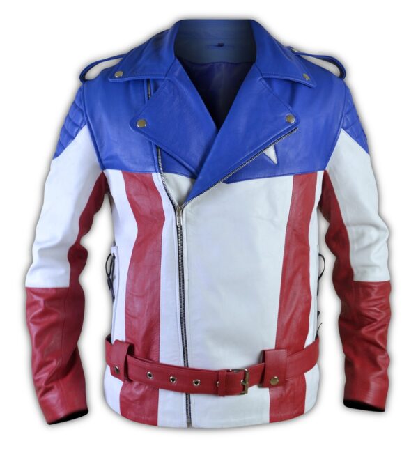 United States Of America USA Flag Leather Jacket