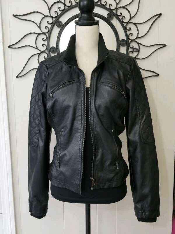 Therapy By Lane Black Motorcycle Leather Jacket