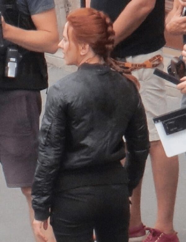 Scarlett Johansson 2020 Black Widow Black Jacket