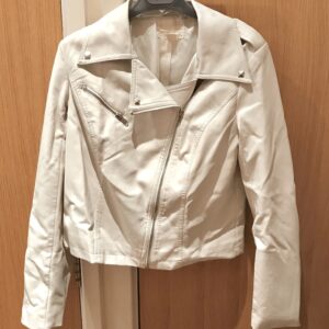 Womens Forever 21 White Leather Jacket