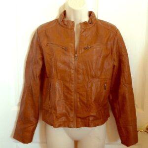 Womens Wet Seal Brown Leather Jacket