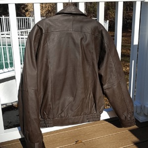 Handyman Club Brown Bomber Leather Jacket