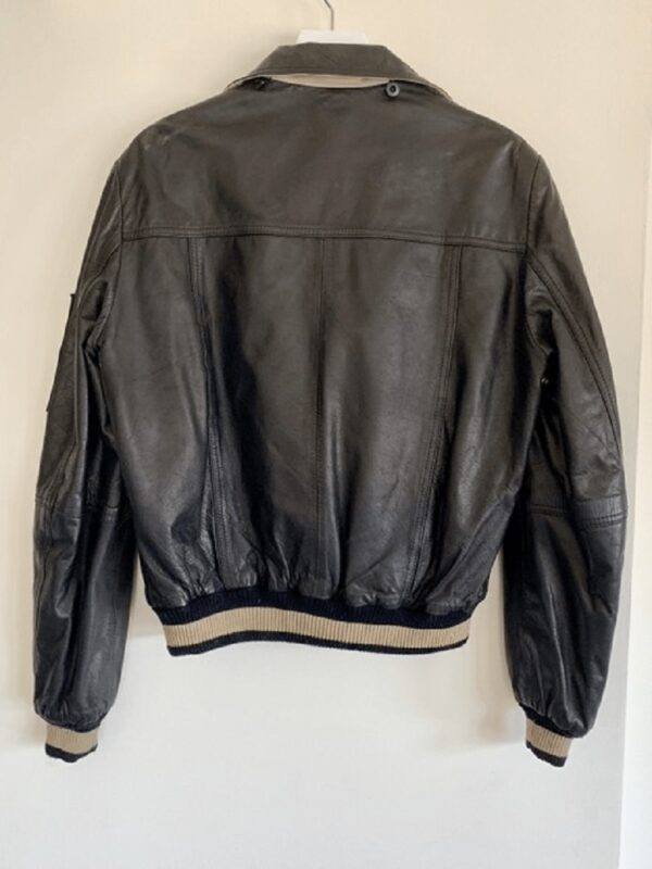 Casablanca Black Bomber Style Leather Jacket