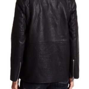 Bcbgeneration Black Long Moto Faux Leather Jacket