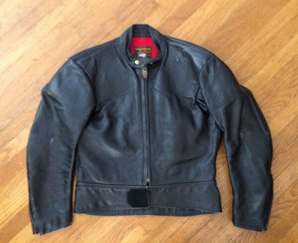 Vanson Black Cafe Steer Hide Motorcycle Leather Jacket