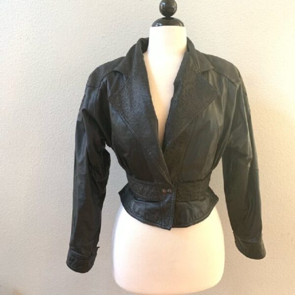 Vintage 80s Pelle Cuir Black Leather Jacket