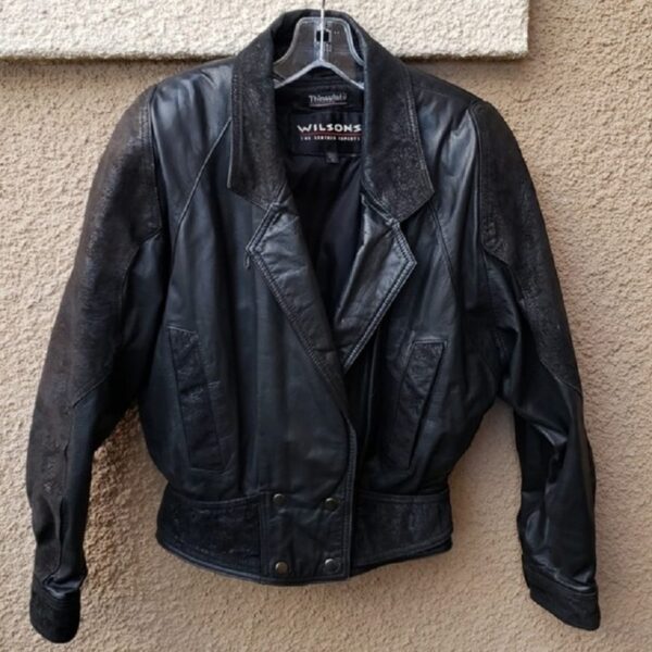 Vintage 80's Wilsons Biker Leather Jacket