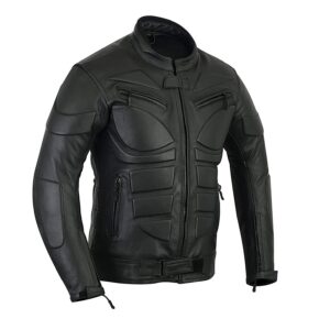 Cafe Racer Vintage Armor Power Leather Jacket