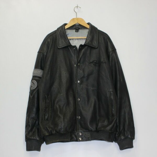 Vintage Davoucci Black Bomber Leather Jacket