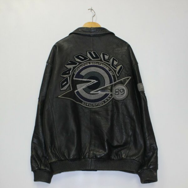 Vintage Davoucci Black Bomber Leather Jackets