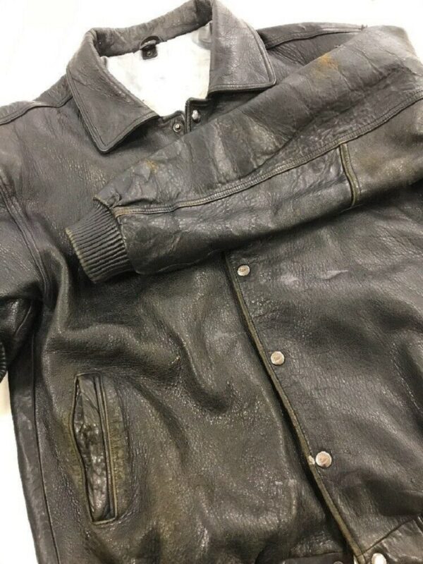 Vintage Davoucci Black Bombers Leather Jacket